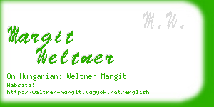 margit weltner business card